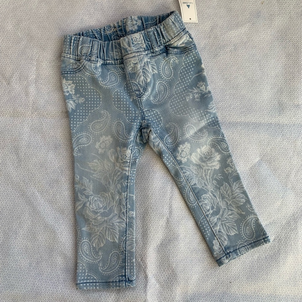 Gap denim lace overlay NWT